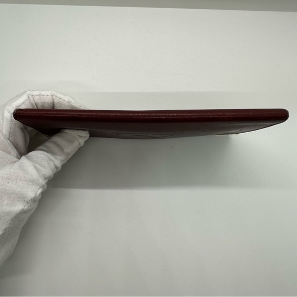 Cartier | Must Have Red Gold Plated Corners Long Bill Wallet Card Holder - Picture 5 of 10